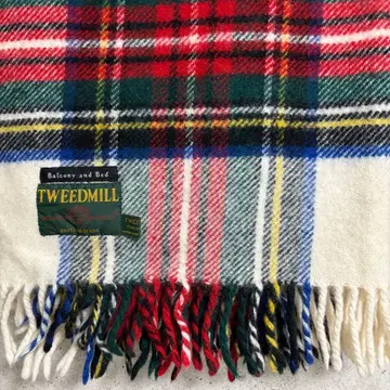TWEEDMILL 영국제 타탄 체크 머플러 울 100%