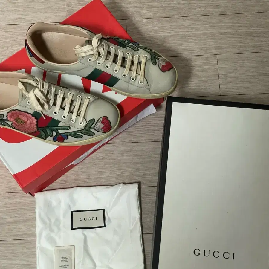 Gucci Flower Floral Ivory Sneakers 280