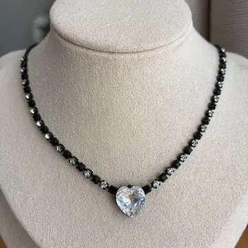 AGATHA 블랙 하트 목걸이 #3990