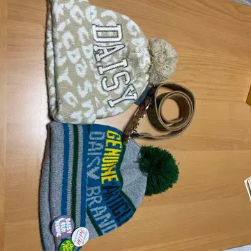 데이지 y2k 헤이세이 세트 벨트 니트 모자