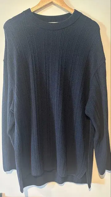 PUBLIC TOKYO 릴랙스 니트 풀오버 네이비