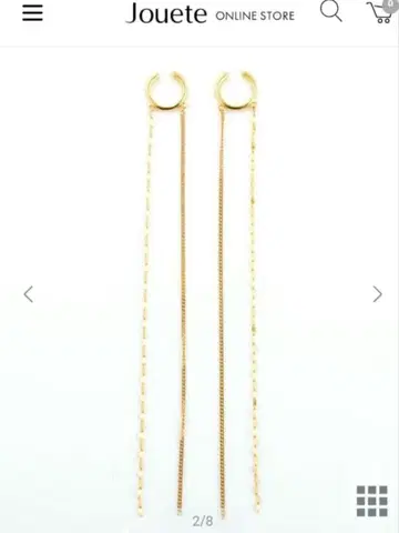 쥬에테 더블 페이스 귀찌 롱 체인