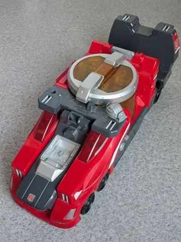 슈퍼전대 히어로 음성 포함 빨간색 차량 회전 디스크 포함