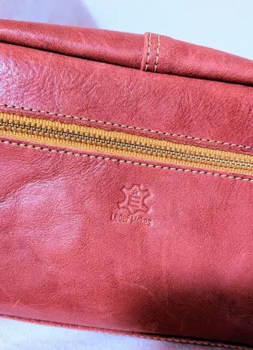 Leather Makes 빨간색 가죽 숄더백