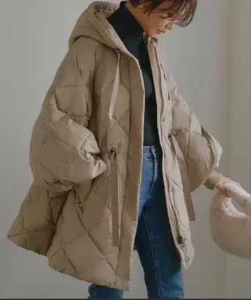 RUIRUE BOVTIQUE 파이버 라이트 써모 퀼팅 코트 S