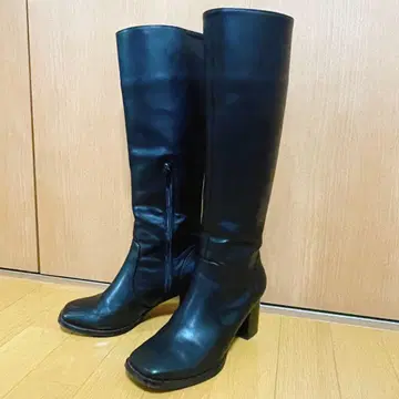 롱 부츠 블랙 moussy 23.5cm