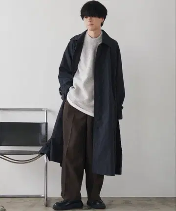 NYLON WASHER SIDE SLIT LOOSE COAT S