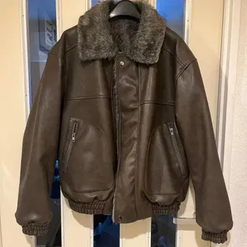 camphor wood 리버서블 가죽 플라이트 자켓