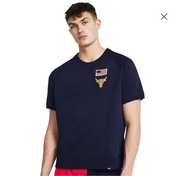 언더아머 PROJECT ROCK 네이비 T셔츠