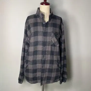 글로벌 워크 체크 무늬 플란넬 셔츠