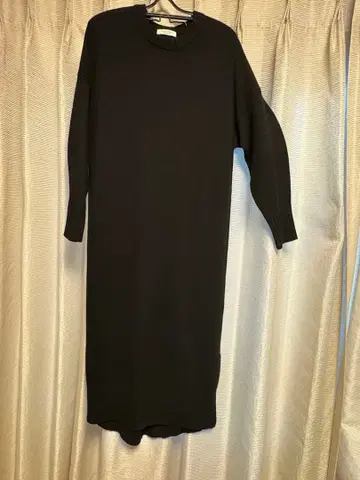 블랙 니트 롱 원피스