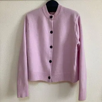 human woman 울 캐시미어 가디건 핑크