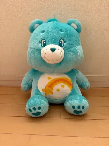 케어베어 앉은 BIG 봉제 인형 스카이블루