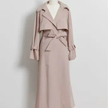 노엘라 가운 트렌치코트 핑크 베이지 M
