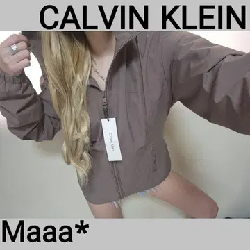 CALVIN KLEIN 로고 후드티 블루종 점퍼