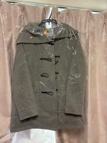 ROGER GOUWANS 더플 코트 그레이 후드 부착