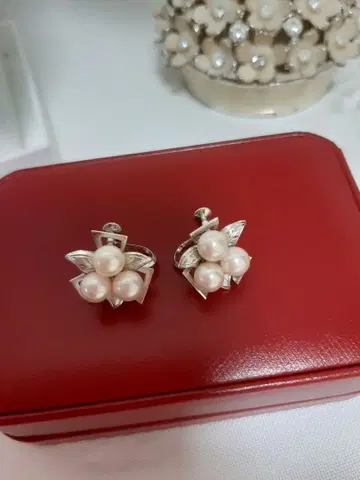 7mm 진주 실버 귀찌 정품