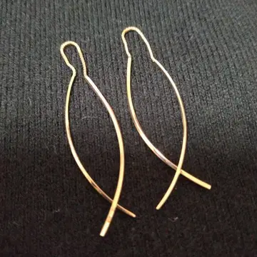 ete 아메리칸 귀걸이 핑크 골드