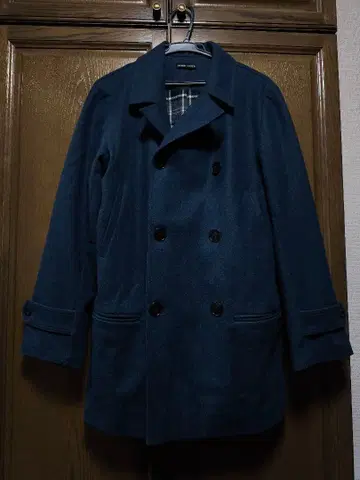 프랭크 리더 로덴 울 더블 브레스트 코트 네이비 S~M 상당