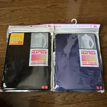 새상품 유니클로 HEATTECH XL 블랙 블루 2종 세트