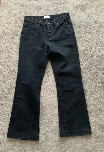 TANAKA 블랙 플레어 데님 팬츠 27 타나카