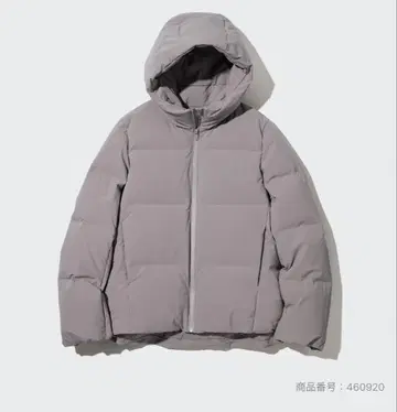 유니클로 심리스 다운 후드티 그레이 사이즈 M 여성용