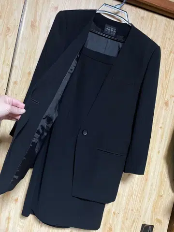 블랙 포멀 수트 사이즈 7