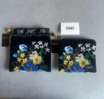 FEILER 플라워 자수 파우치 세트