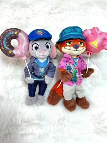 도쿄 디즈니 리조트 주토피아2 주디 닉 인형 배지