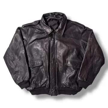 90s 플라이트 가죽 자켓 A2 type 두꺼운 원단 천연 가죽 빈티지