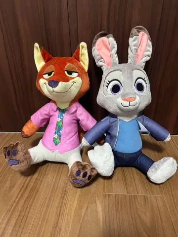 [ 새상품 ] 주토피아2 L 봉제 인형 2종 세트 주디 닉