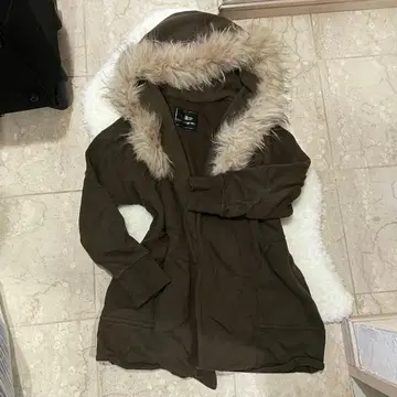 브라운 y2k 퍼 모즈 코트 gracecontinental 갸루