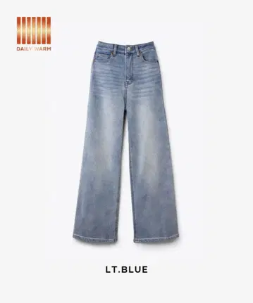 DAILY WARM 라이트 블루 와이드 레그 데님