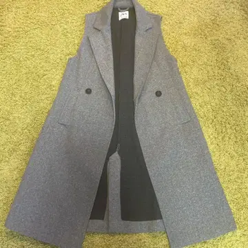 ZARA 그레이 더블 브레스트 베스트