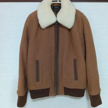 A.P.C. 울 블루종 코트 다크 베이지