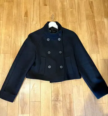 자라 ZARA 크롭 더블 브레스트 울 블렌드 코트