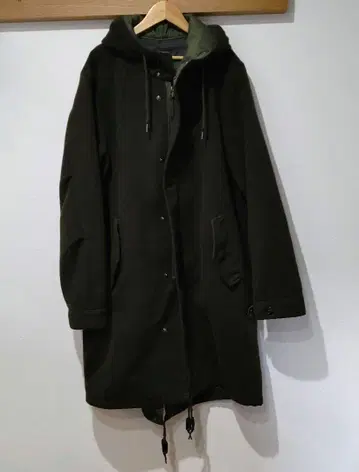 카키 모즈 코트 nano universe