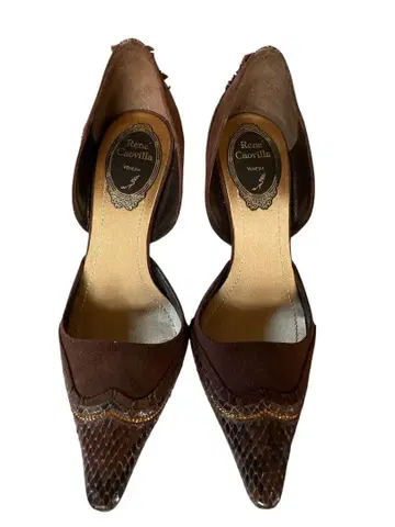 르네 카오빌라 브라운 스틸레토 힐 34.5 사이즈
