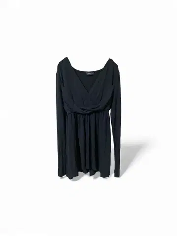 EGOIST V넥 긴팔 상의 블랙 F 사이즈