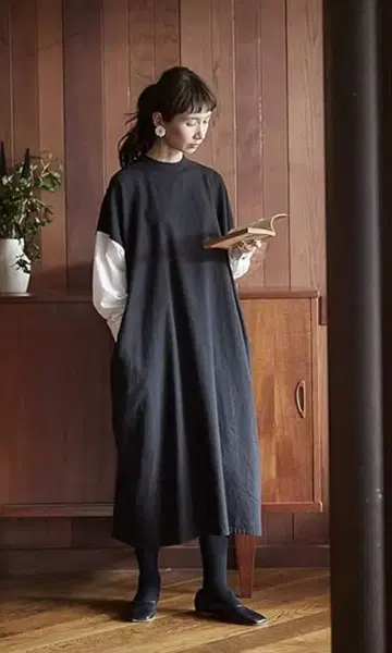 써니클라우드 셔틀노트 붙는 원피스 M P