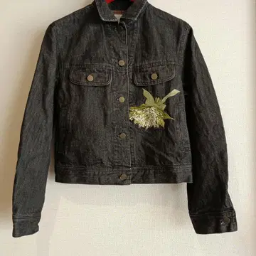 카네코 이사오 플라워 자수 첨가 다크 데님 자켓