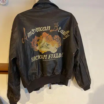 AVIREX A-2 타입 가죽 자켓 XS 노즈 아트