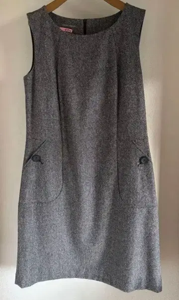 LAURA ASHLEY 무릎 기장 오버롤 스커트 트위드