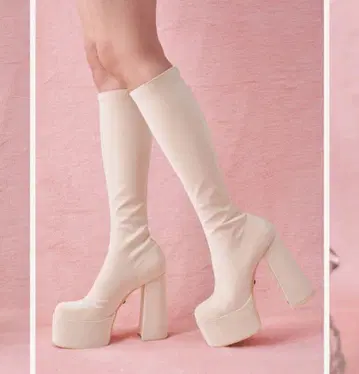 미사용 새상품 Darich 울트라 스트레치 롱 부츠 M 아이보리