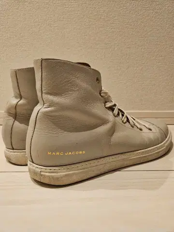 MARC JACOBS 그레이 x 화이트 가죽 하이컷 스니커즈