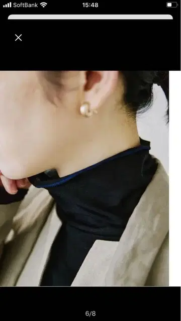 북유럽 생활 잡화점 은은하게 비치는 코튼 혼방 터틀넥 티셔츠