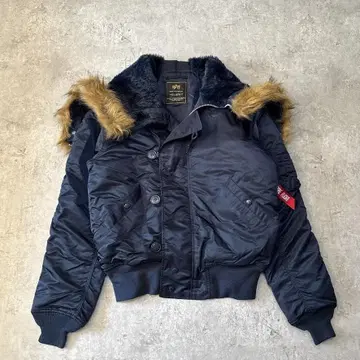 새상품급 ALPHA 알파 N-2B 플라이트 자켓 짧은 기장 XL 네이비