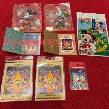 레어 2006 디즈니 크리스마스 굿즈 세트 엽서 책갈피 엽서