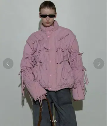 리본 퍼 자켓/2WAY 리본 퍼 자켓