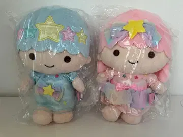 산리오 퓨로랜드 한정판 리틀트윈스타 봉제 인형 세트 키키라라